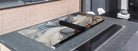 Stove Top Cover - Blue and Gold Glitz | Gas & Electric Cook Top Cover | Noodle Board - Festive Fit Home