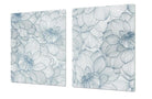 Stove Top Cover - Blue Flowers | Gas & Electric Cook Top Cover | Noodle Board - Festive Fit Home