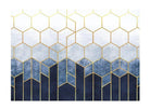 Stove Top Cover - Blue Hexagon | Noodle Board | Gas & Induction Cook Top Cover | Charcuterie and Cutting Board - Festive Fit Home