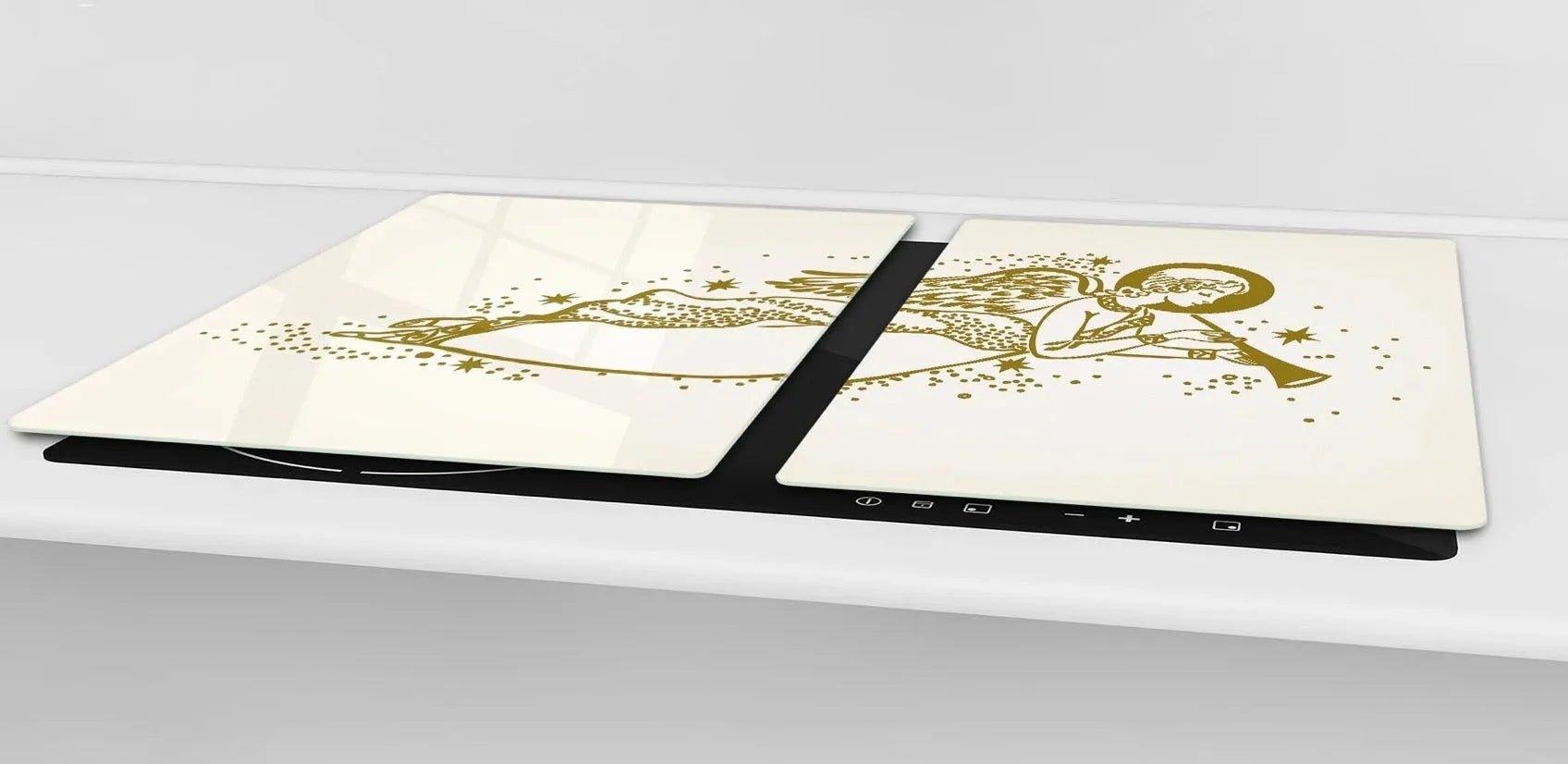Stove Top Cover - Christmas Angel | | Gas and Induction Electric Cook Top Cover | Charcuterie and Cutting Boards - Festive Fit Home