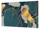 Stove Top Cover - Gold & Teal Palms | Noodle Board | Gas & Induction Cook Top Cover - Festive Fit Home