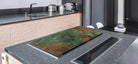 Stove Top Cover - Oxidized Orange & Green | Gas and Electric Cook Top Cover - Festive Fit Home