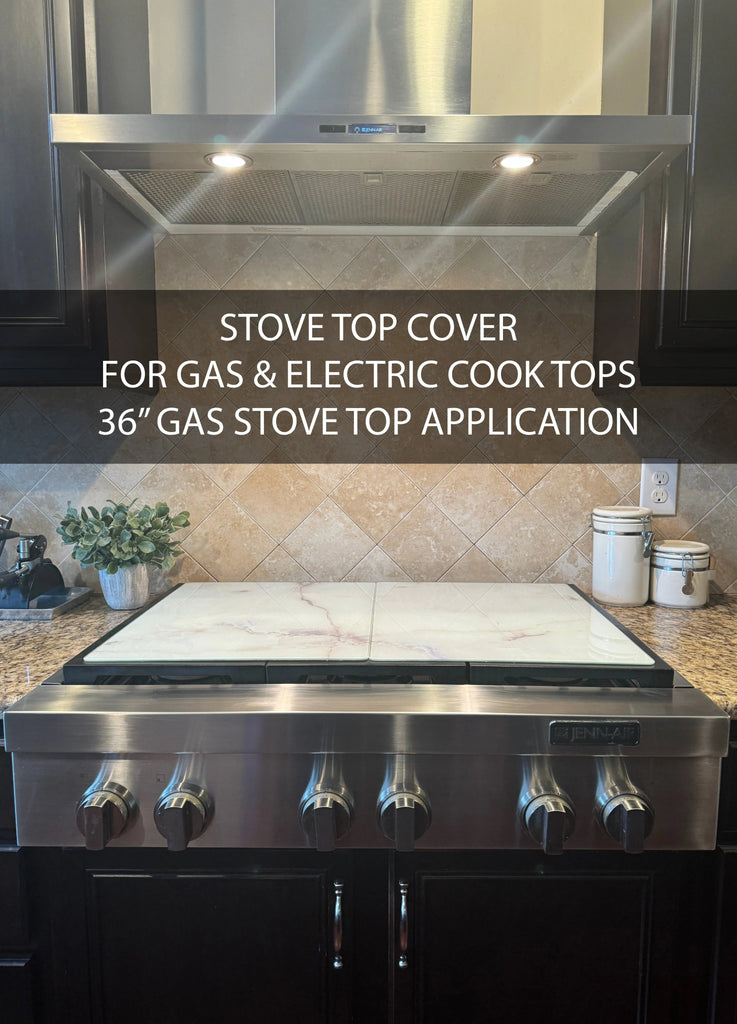 Stove Top Cover - Rustic Wood Plank | Noodle Board | Burner Cover - Festive Fit Home