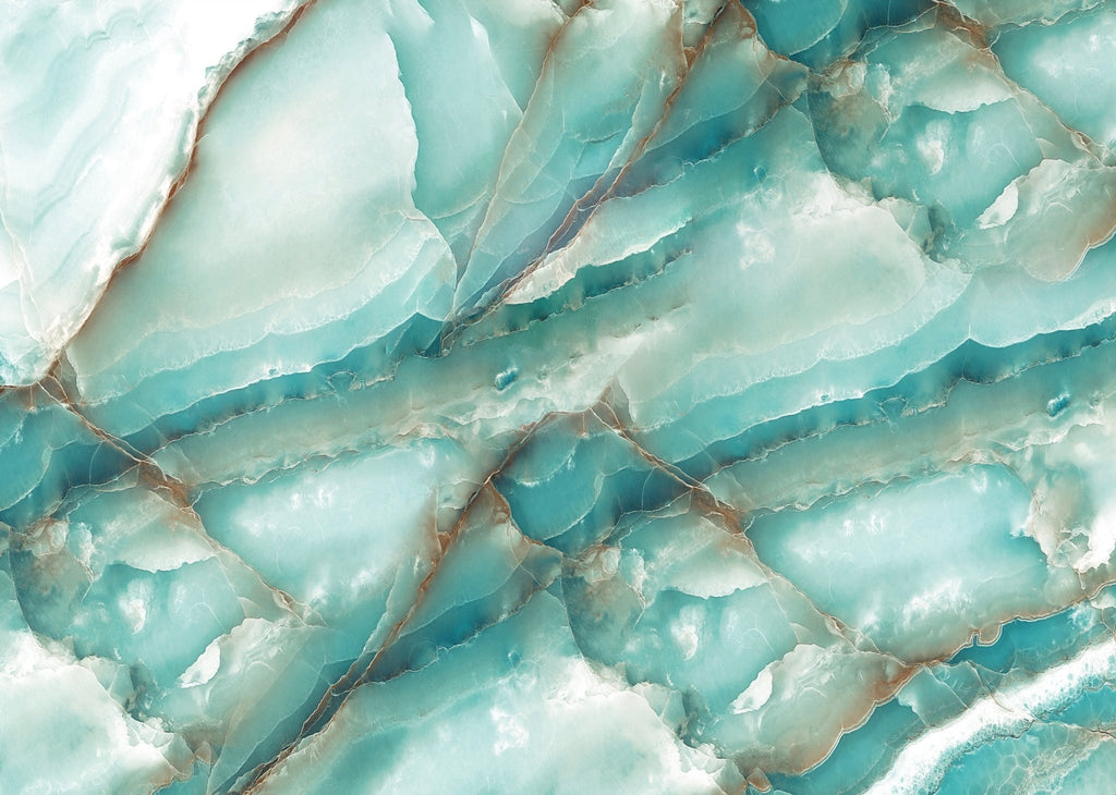 Stove Top Cover - Teal Marble Glass Style | Gas & Electric Burner Cover | Noodle Board - Festive Fit Home