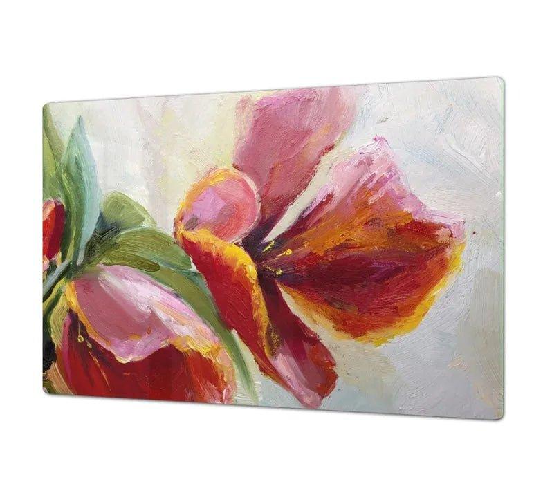 Stove Top Cover - Vibrant Flowers | Gas and Electric Cooktop Cover | Noodle Board - Festive Fit Home