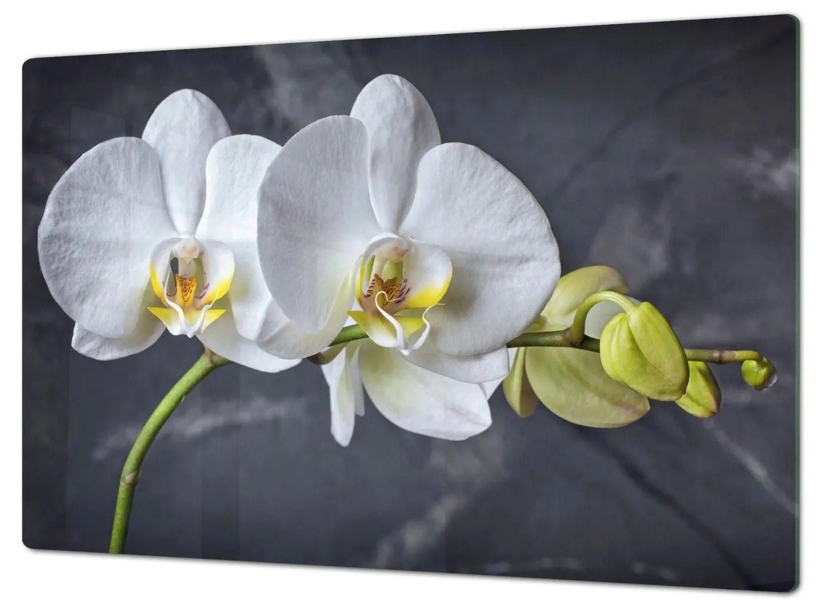 Stove Top Cover - White Orchid | Noodle Board | Gas & Induction Cook Top Cover - Festive Fit Home