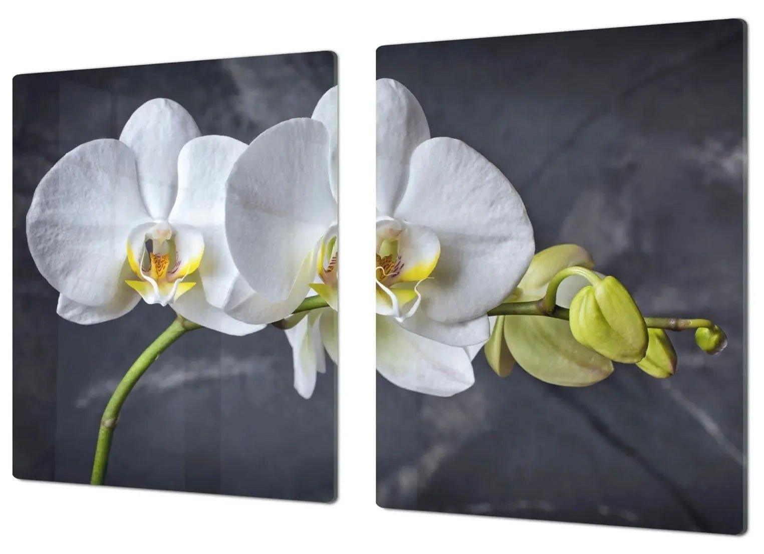 Stove Top Cover - White Orchid | Noodle Board | Gas & Induction Cook Top Cover - Festive Fit Home