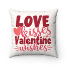 Valentine's Throw Pillow Cover - Love and Kisses - Festive Fit Home