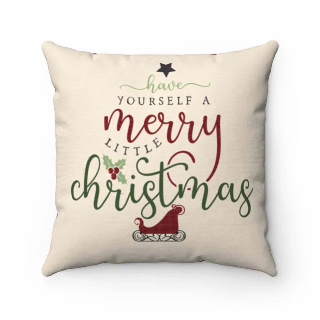 Very Merry Christmas Square Pillow Case - Festive Fit Home