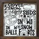 Winter Farmhouse Framed Wood Sign - Subway Style 12"x12" - Festive Fit Home