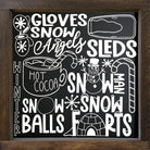 Winter Farmhouse Framed Wood Sign - Subway Style 12"x12" - Festive Fit Home