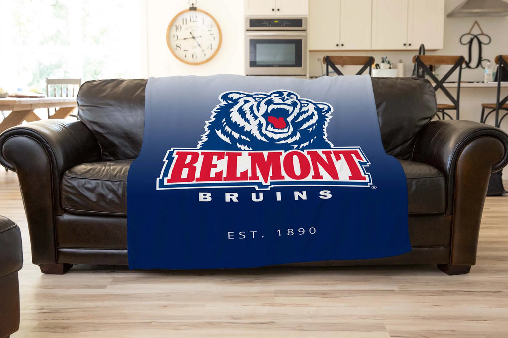Belmont University Blue Gradient Blanket - 60"x80" | Custom Gifts and Decor | Official Merchandise | Festive Fit Home