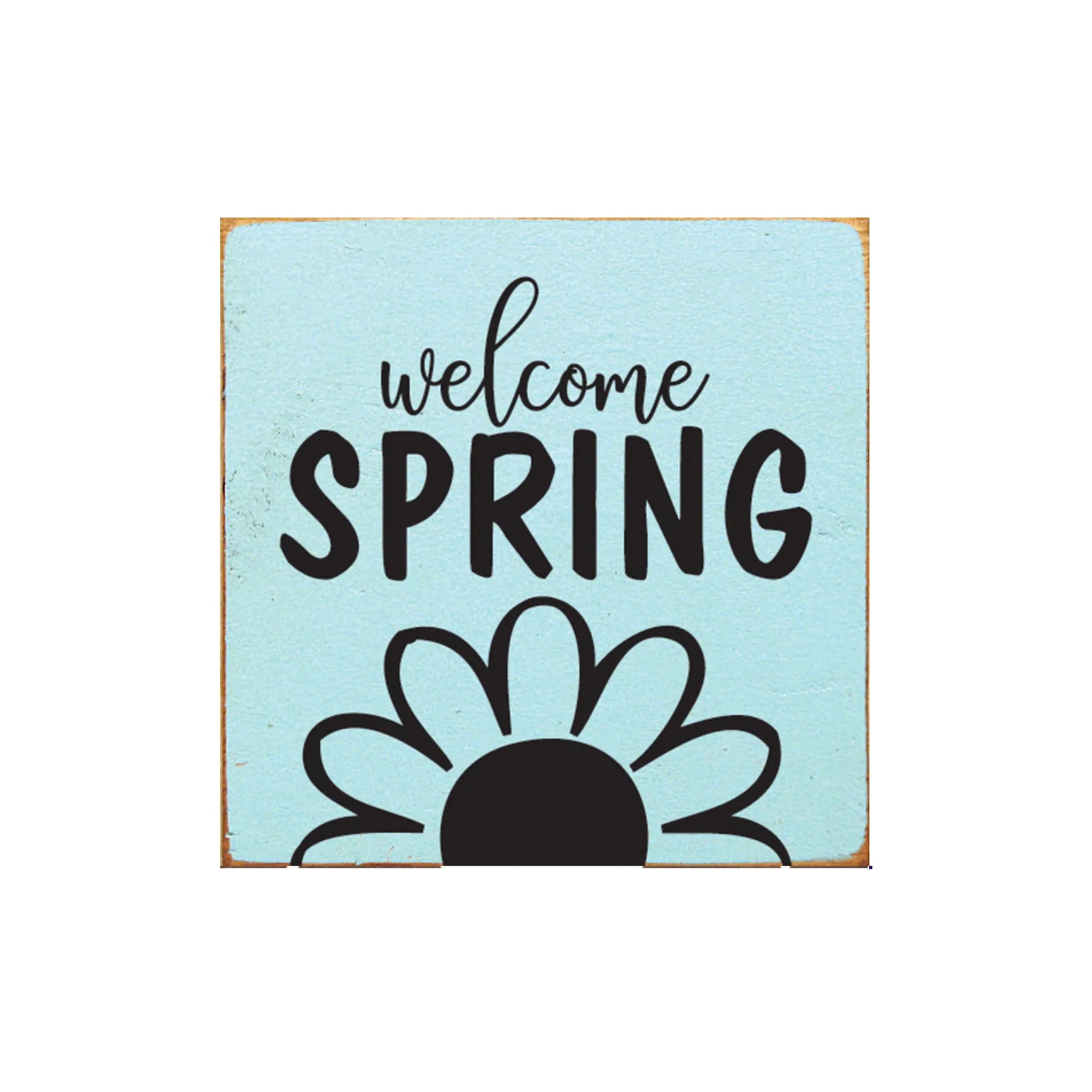 Welcome Spring Daisy Wood Sign - 7