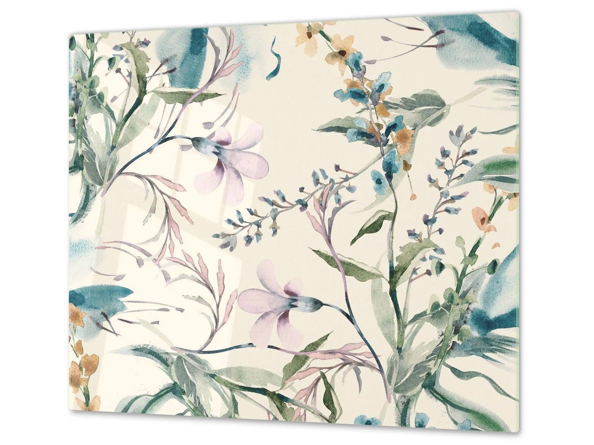 Charcuterie Board - Watercolor Flowers | Cheese Board Serving Tray & Platter - Festive Fit Home