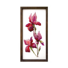 Magenta Iris Art Framed Wood Sign - 12"x24" - Festive Fit Home