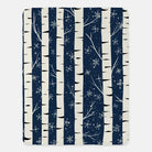 Sherpa Throw Blanket - Winter Birch Tree - 60"x80" - Festive Fit Home