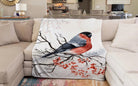 Sherpa Throw Blanket - Winter Bird - 60" x 80" - Festive Fit Home