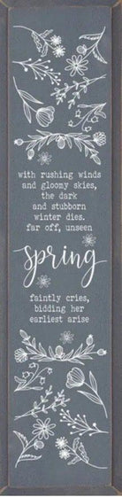 Spring Poem Large Wood Sign - 9"x36" - Festive Fit Home