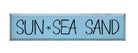 Sun Sea Sand Summer Wood Sign - 9"x36" - Festive Fit Home