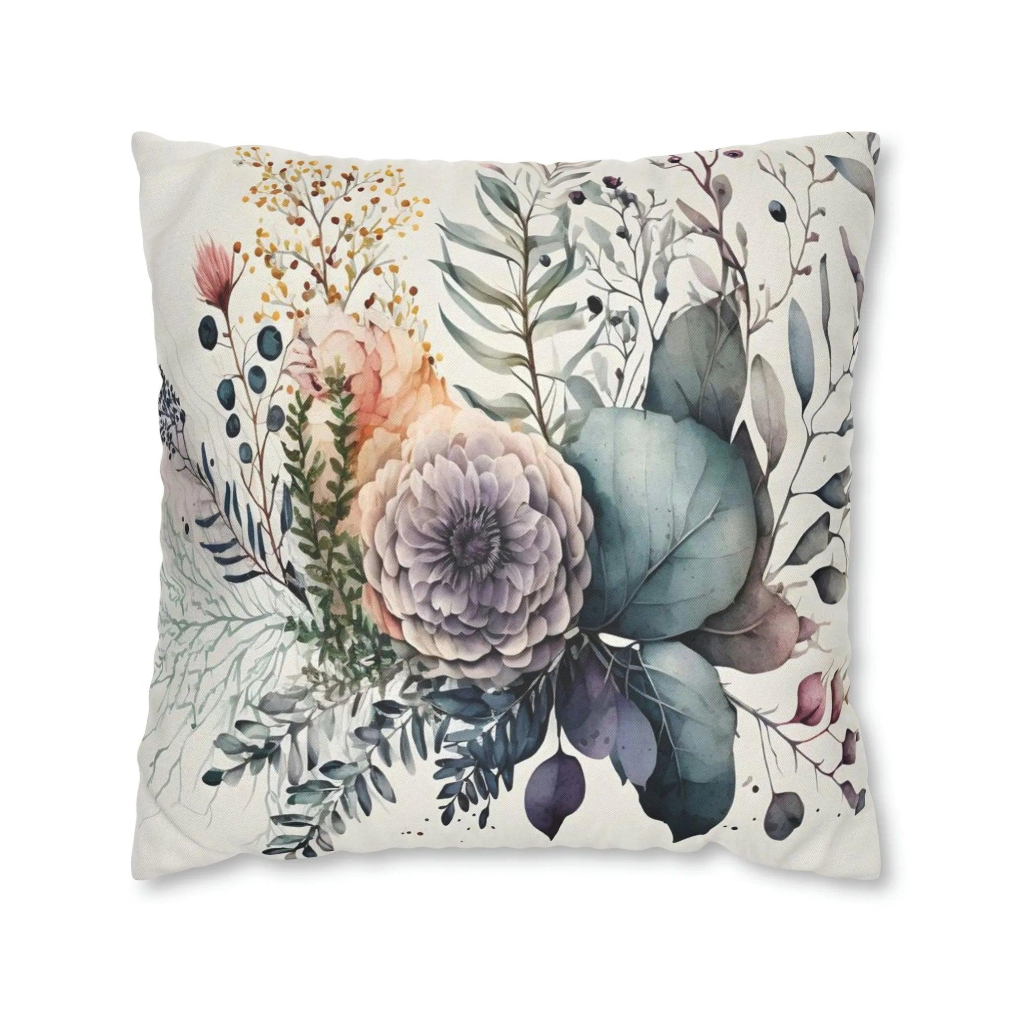 Wildflowers Pillow Throw Pillow Cover - Festive Fit Home